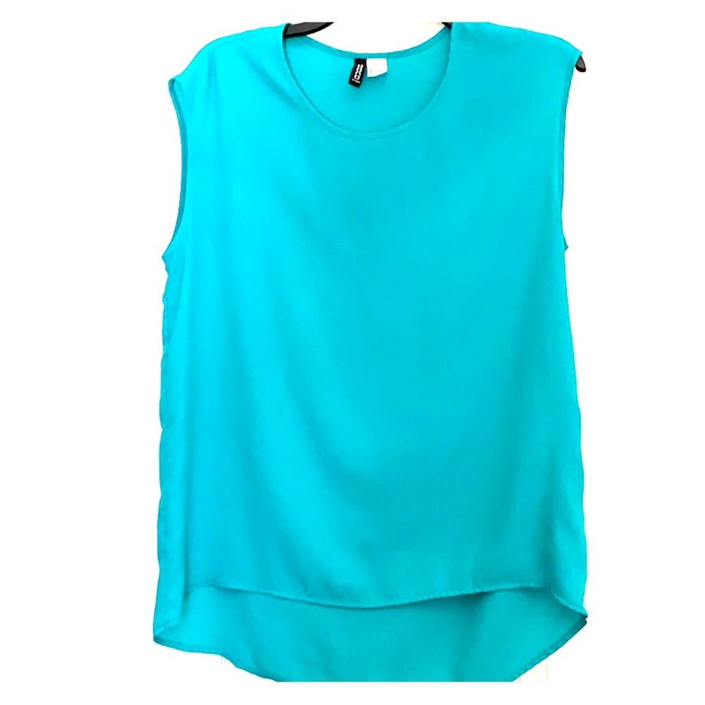 Teal cut off tank